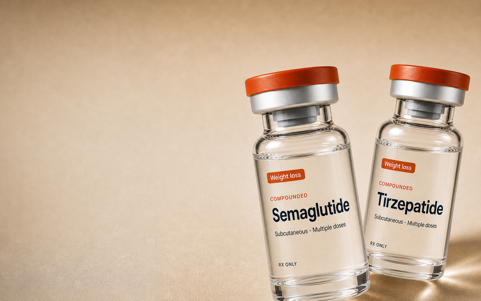 SurpassMD semaglutide and tirzepatide vials